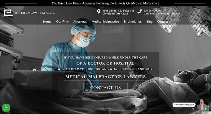 Eisen Law Firm Site Preview Image